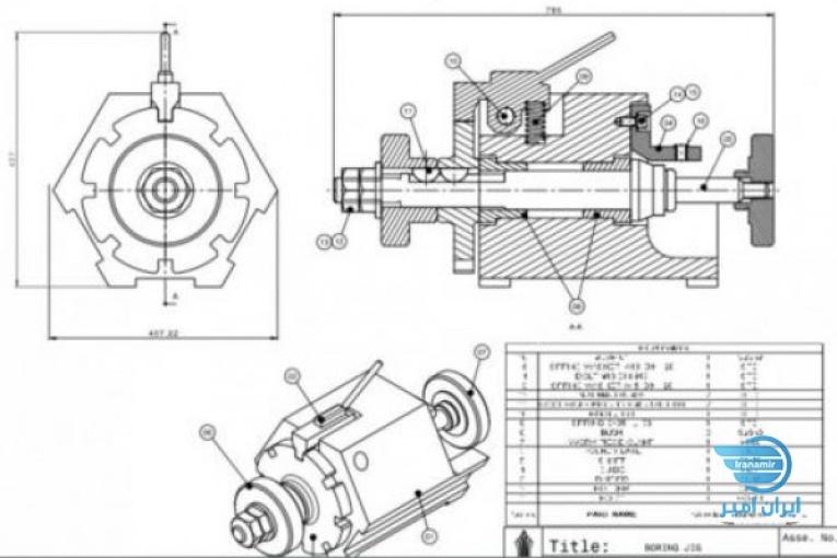 ارائه خدمات نقشه کشی صنعتی با نرم افزار های Catia و AutoCad و Mechanical Desktop و Solidwork