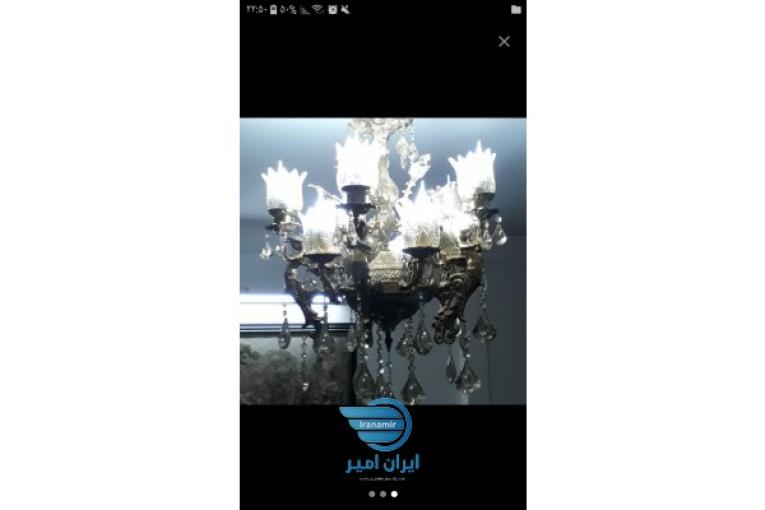 لوستر ۱۰ شاخه کامل برنز اصل طرح ملکه