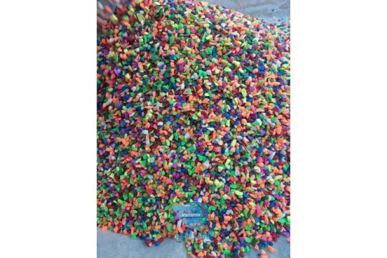 شن رنگی سنگ رنگی قلوه ای