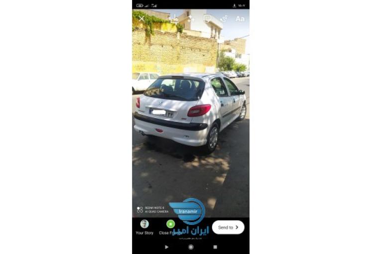 پژو206مدل96رنگ سفید