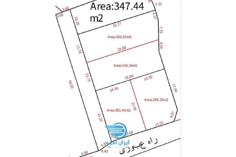 1300 متر زمین دو بر در روستای اسلام اباد
