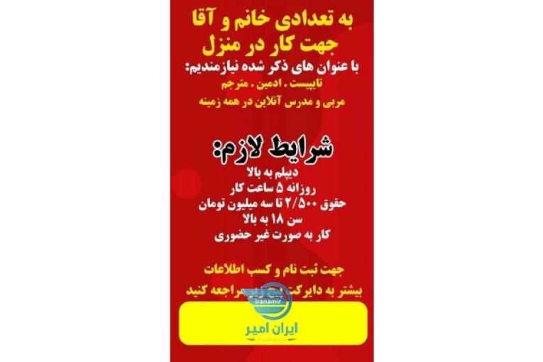 کار اینترنتی در منزل