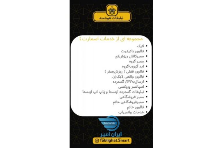 خدمات مجازی/تبلیغات اینستاگرام/تلگرام 
