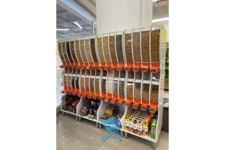 تولید و عرضه مدرنترین استندهای مکانیزه آجیل، خشکبار و حبوبات متنوع