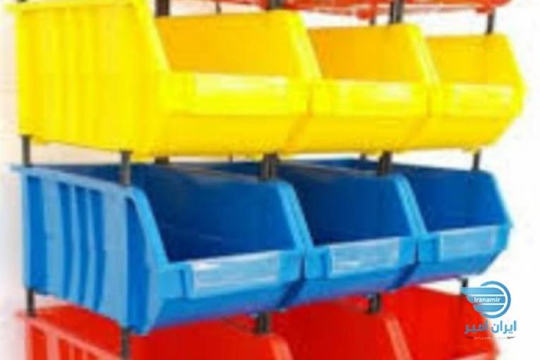فروش پالت جعبه ابزار پیچ و مهره،جعبه پلاستیکی کمپرسی بهار پلاستیک