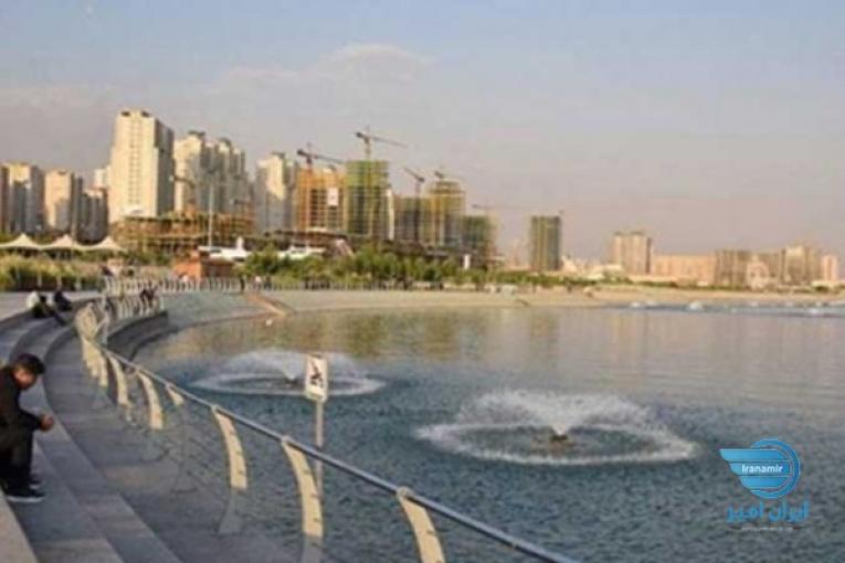 دریاچه چیتگر واحدهای مختلف ۱۲۲ متری برج لوکس اترا