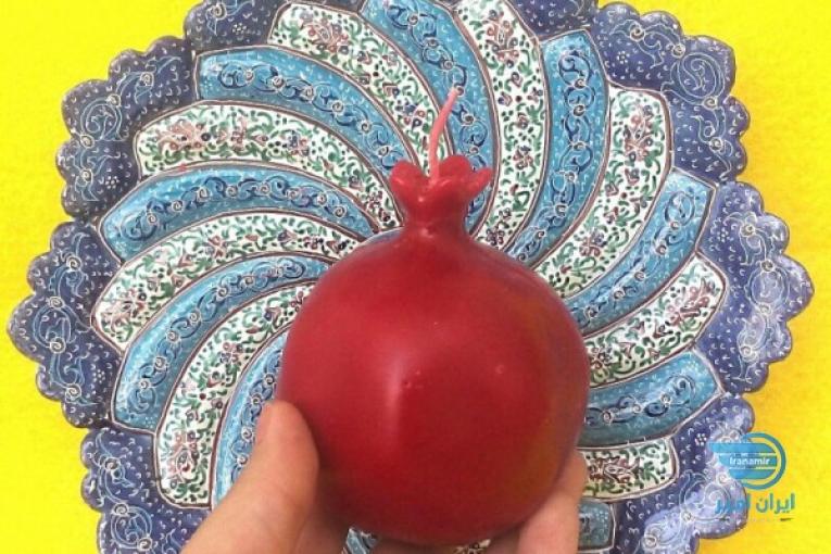 شمع چهار تایی شب یلدا طرح انار