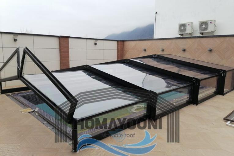 سقف متحرک استخر سقف متحرک المینیومی در سهیلیه