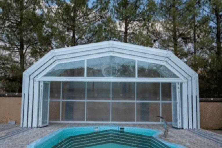 سقف متحرک استخر سقف متحرک المینیومی در چهارباغ