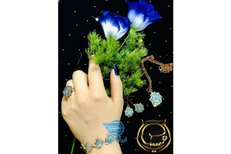 ست زیورآلات مس و فیروزه