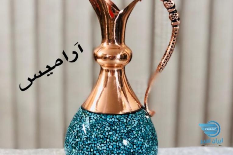 پارچ فیروزه کوبی سنتی برند آقاجانی ( ارتفاع 27 سانتی متر )