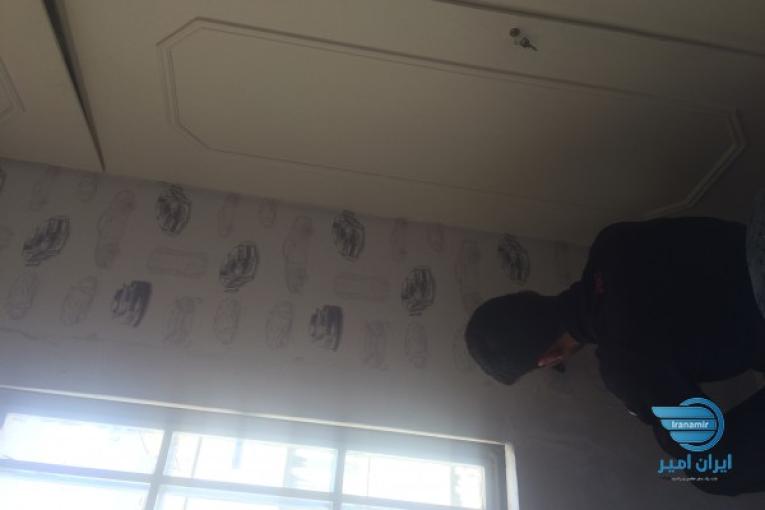 نصب کاعذ دیواری و اجرای نقاشی (کلی و جزعی)
