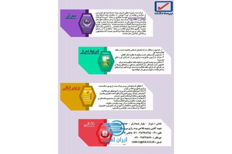 اعطای کد نمایندگی رسمی شرکت بیمه رازی سرپرستي استان فارس