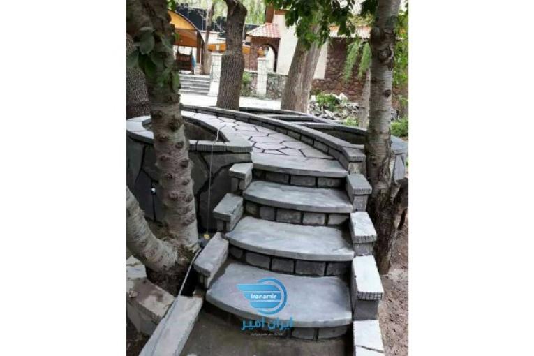 اجرای سنگ مالون لاشه ای ورقه ای