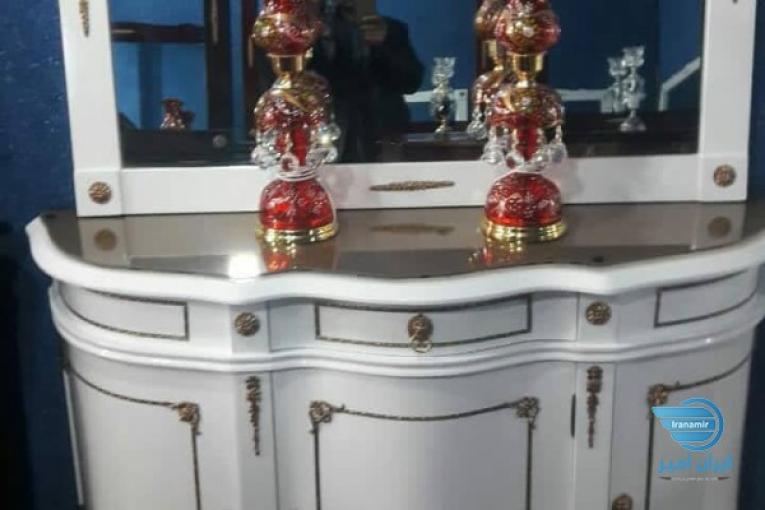 ساعت ایستاده وآینه کنسول معرق 