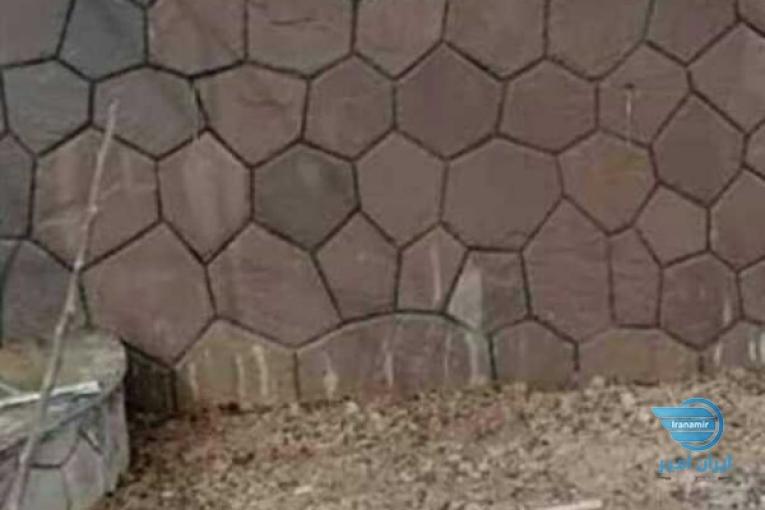 اجرای سنگ مالون لاشه ای ورقه ای