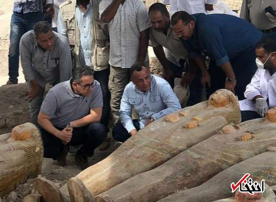 کشف ۲۰ تابوت چوبی باستانی در مصر