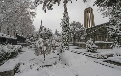 برف بهاری همدان را سفید پوش کرد