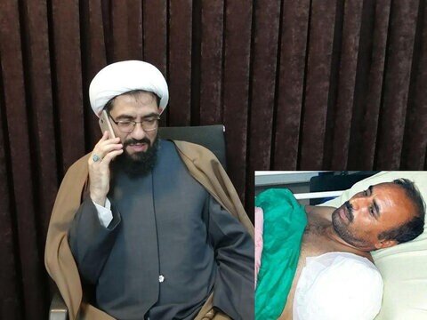 جهادگری که در حال ضدعفونی کردن یکی از روستاها بود، دچار قطع کامل دست شد