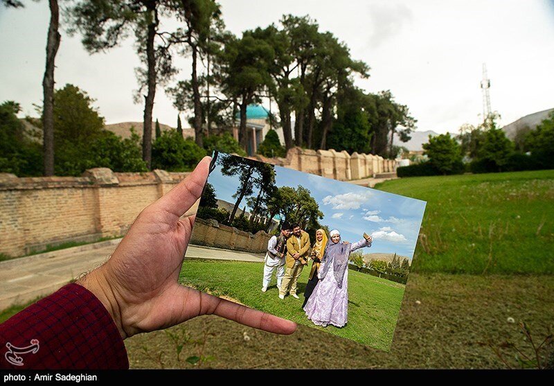 تصاویر | ابتکار خلاقانه در عکاسی از مقبره سعدی شیرازی