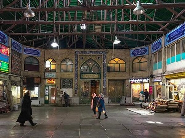 سقف ریخته شده بازار امین السلطان با مشارکت کسبه مرمت می‌شود