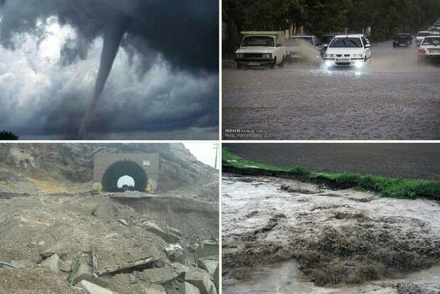 برف، باران، تگرگ و وزش باد شدید در راه همدان