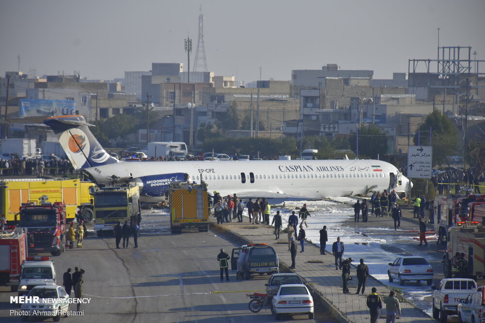 حادثه فرودگاه ماهشهر مصدوم نداشته است