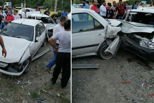 تصادف در محور هراز/شش نفر مصدوم شدند