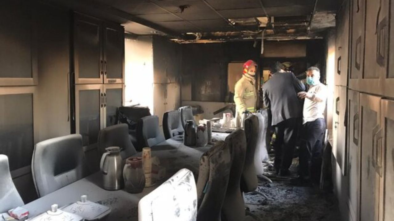 آتش‌سوزی در بخش اداری بیمارستان بقیه‌الله/ حادثه مصدومی نداشت